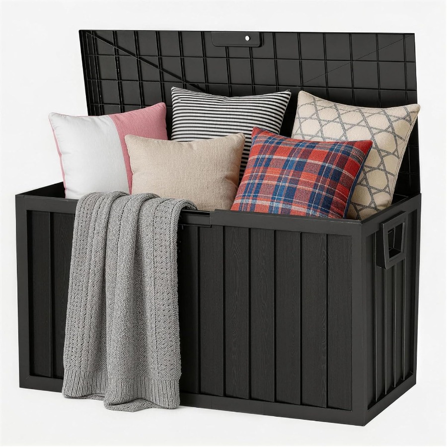 Gardening Tools Box - Outdoor Storage Box Waterproof, 350LBS Lockable