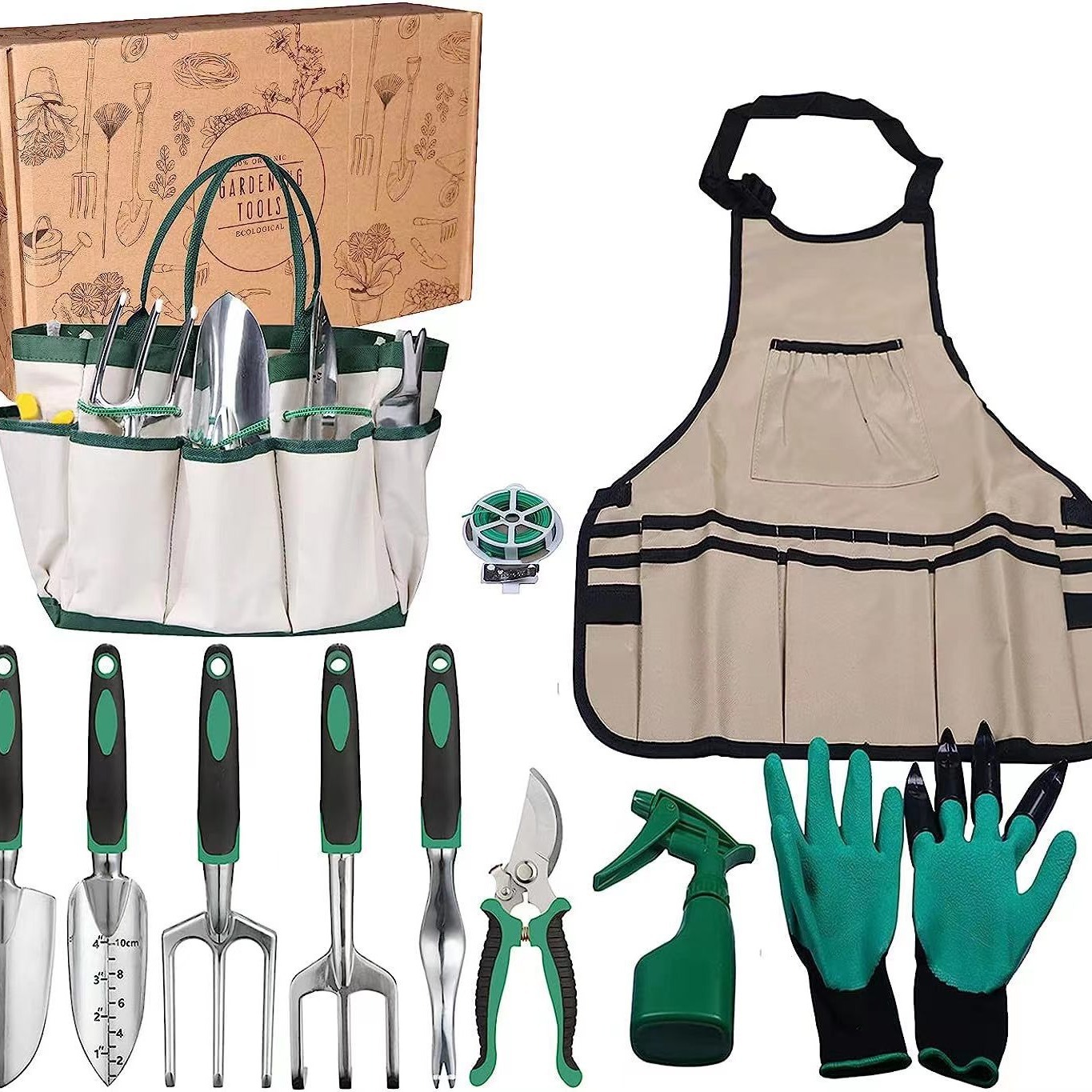 11 Pcs Garden Tool Set Aluminu - огляд і ціна Gardening Tools Box