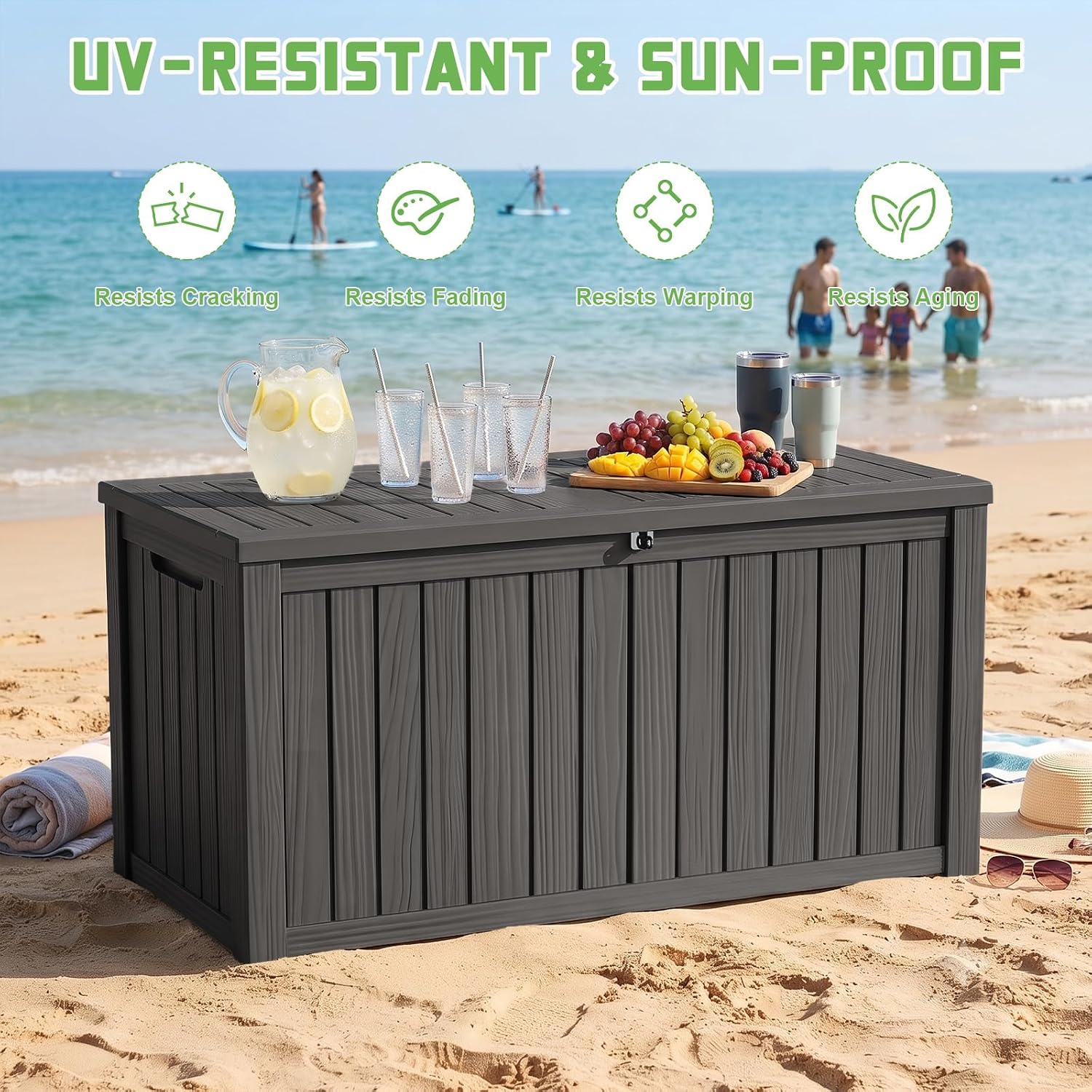 200 Gallon Lockable Resin Deck - огляд і ціна Gardening Tools Box