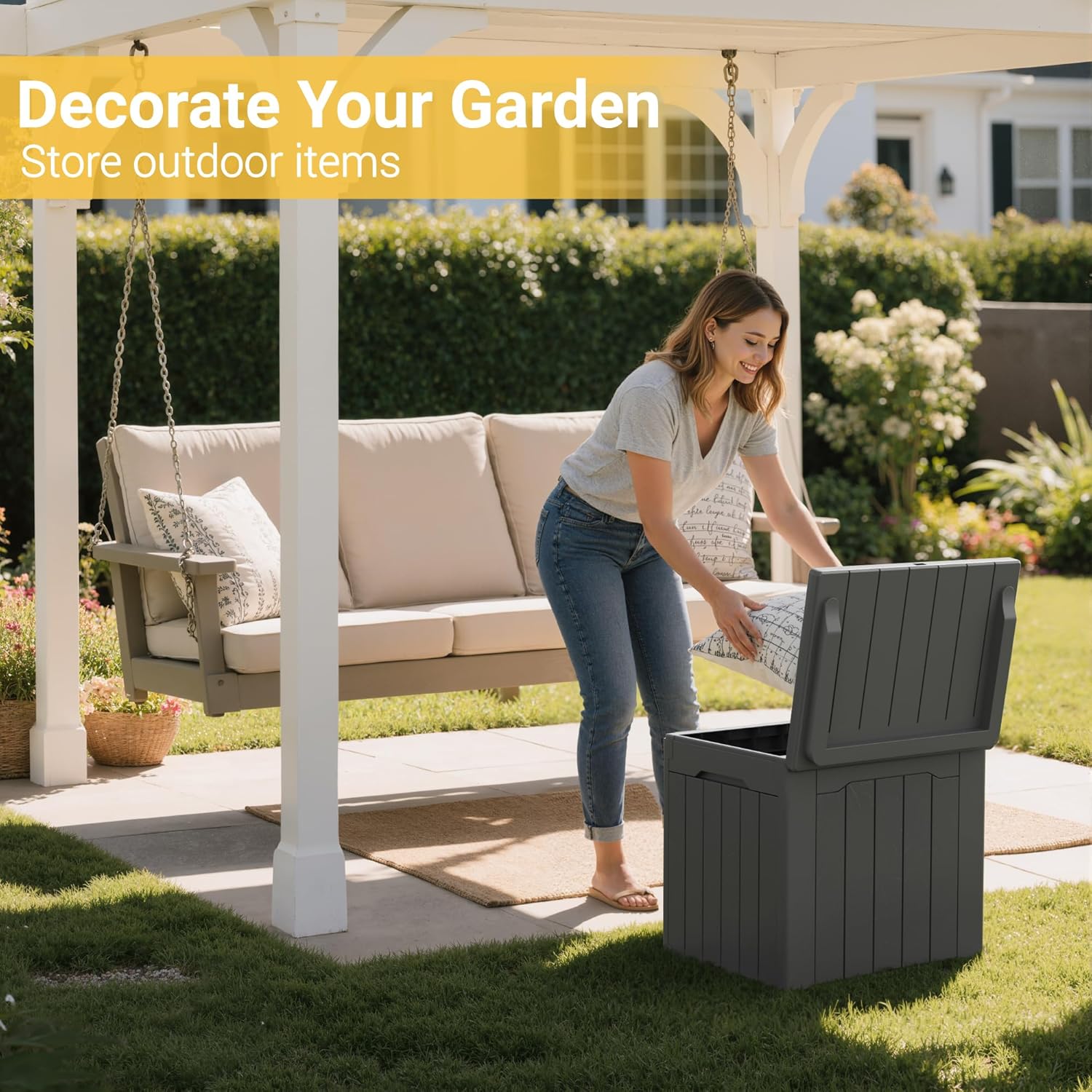 31 Gallon Outdoor Storage Box  - огляд і ціна Gardening Tools Box
