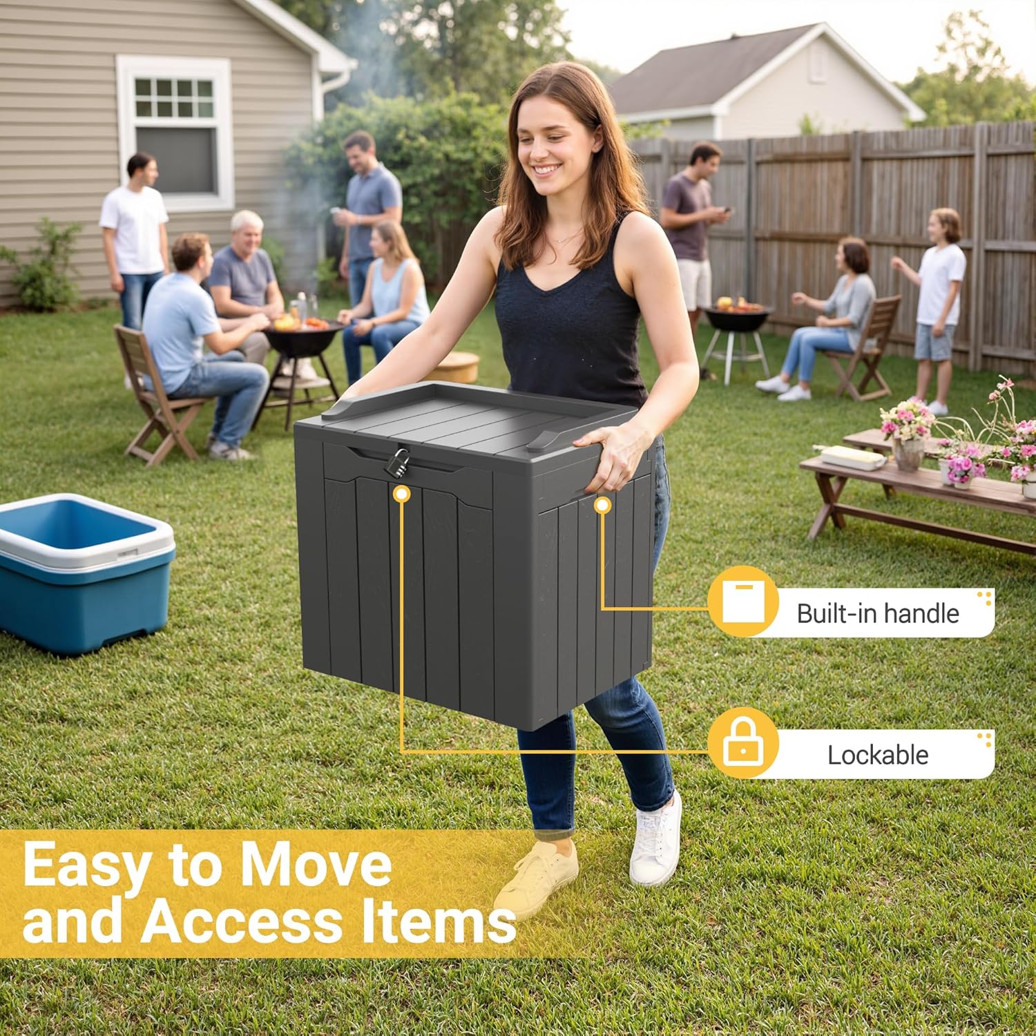 31 Gallon Outdoor Storage Box  - огляд і ціна Gardening Tools Box
